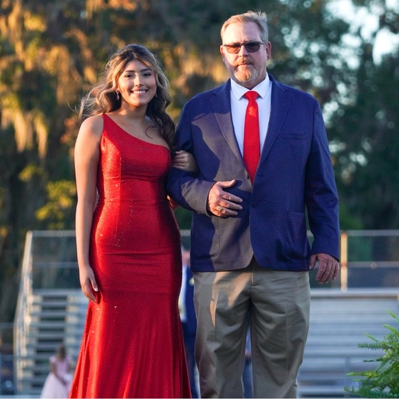 Jovani 22523 Lace-Up Back One
Shoulder Dress - Picture 4 of 5